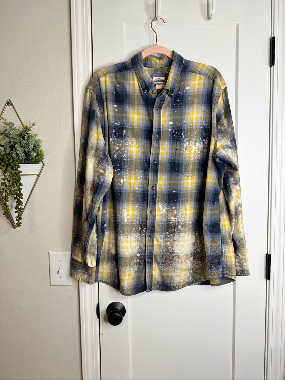 Merona Upcycled Plaid Button Down